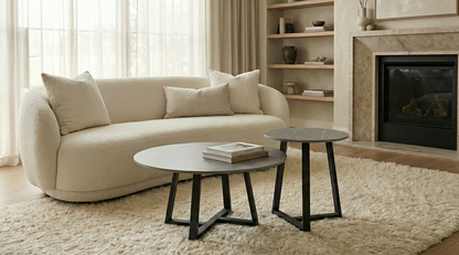 Broadway Two Tier Coffee Table Set - Grey Stone – premium furniture by Interior Ave