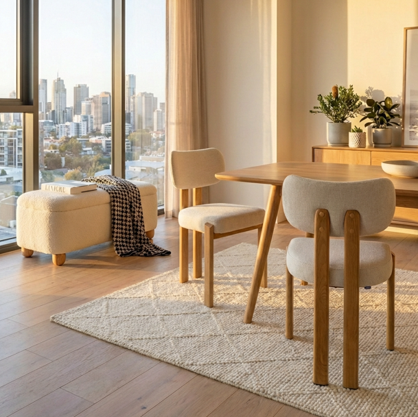 Cali Fabric Dining Chair | Designer Dining Chair by Interior Ave