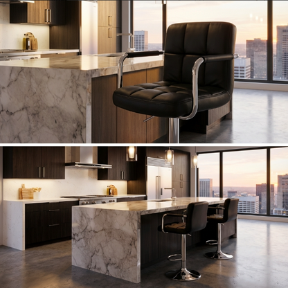 Classic Handle Bar Stool - Black - Set of Two – modern bar stool by Interior Ave