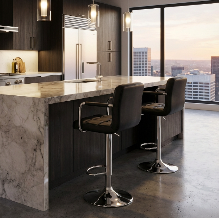 Classic Handle Bar Stool - Black - Set of Two – modern bar stool by Interior Ave