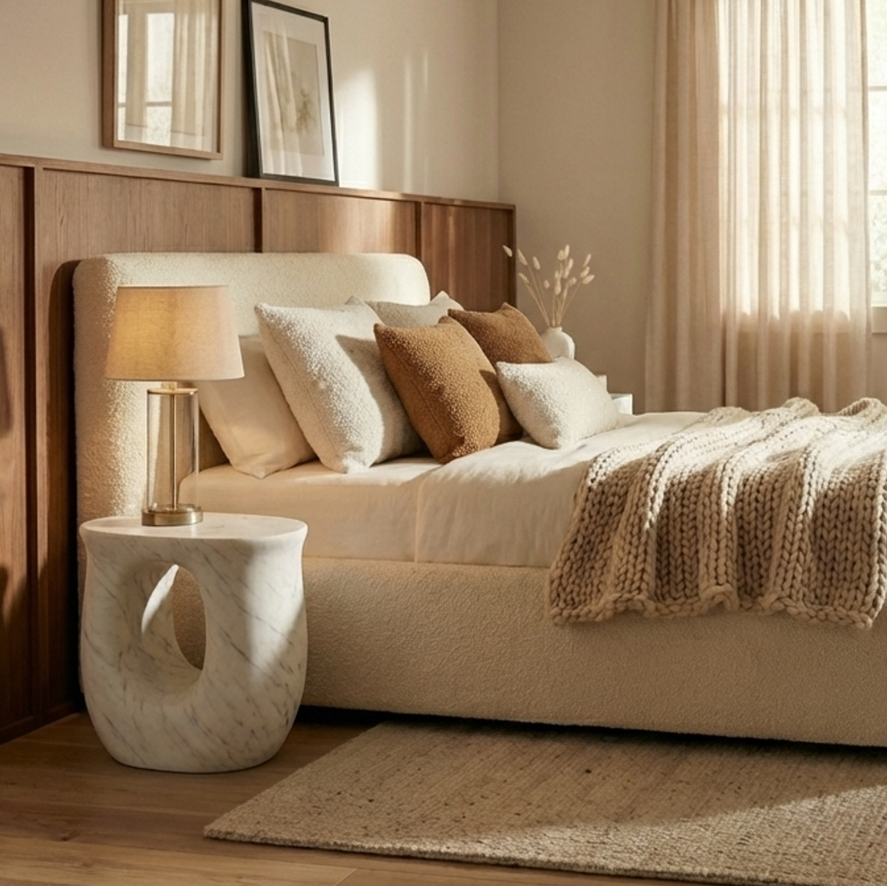 Cosmo Side Table white Carrara marble