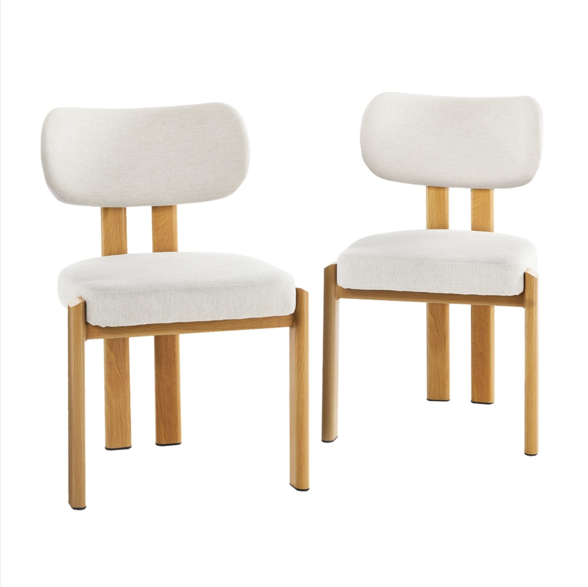 Cali Fabric Dining Chair - Beige - Set of Two