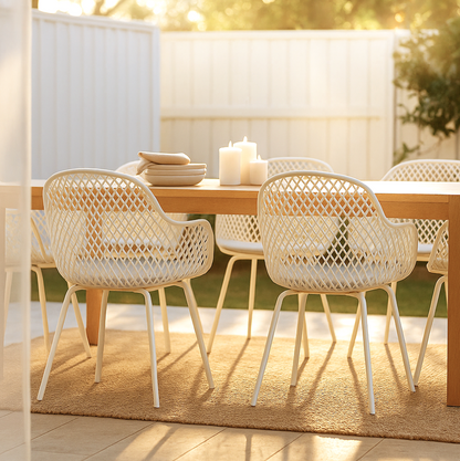 Cascade Outdoor Chair - White - Set of Four