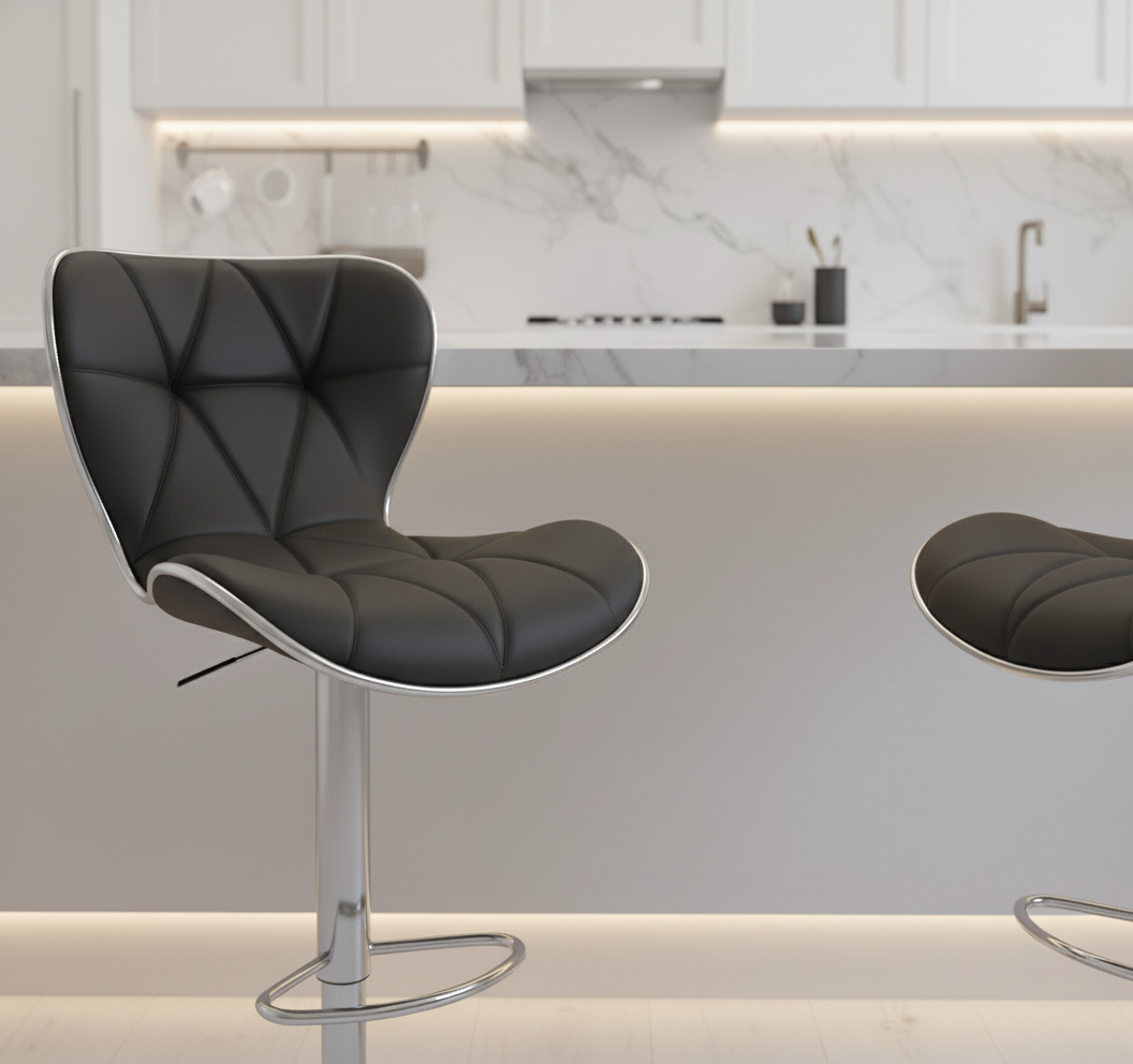 Cooper Bar Stool - Black - Set of Two – modern bar stool by Interior Ave