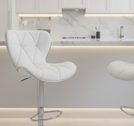 Cooper Bar Stool - White - Set of Two