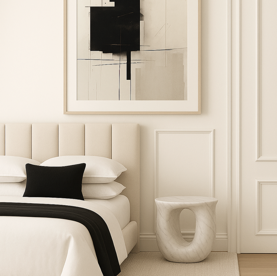 Cosmo Side Table white Carrara marble