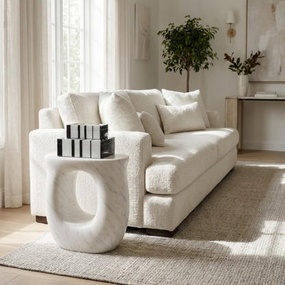 Cosmo Side Table white Carrara marble