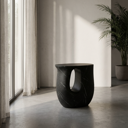 Cosmo Side Table Black Marble