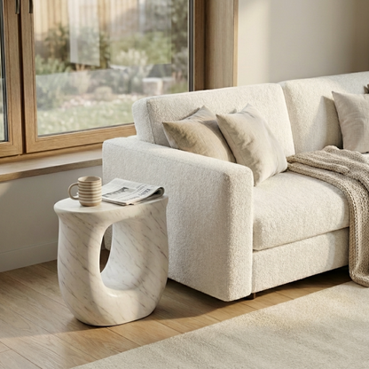 Cosmo Side Table white Carrara marble