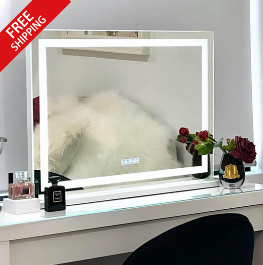 Crystal Vanity Makeup Mirror - Bluetooth - XL – Designer mirror by Interior Ave