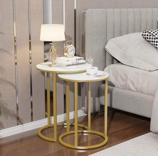 DEVA GOLD NESTED SIDE TABLE SET