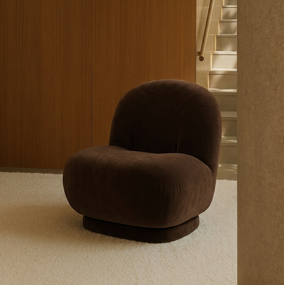 Cloud Swivel Occasional Chair - Espresso