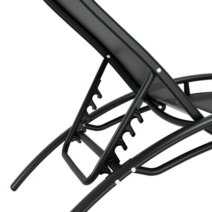 Axis 3PC Sun Lounge Outdoor Lounger Steel Table Chairs Patio Furniture Garden