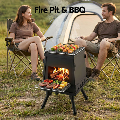 Portable Fire Pit BBQ Stove
