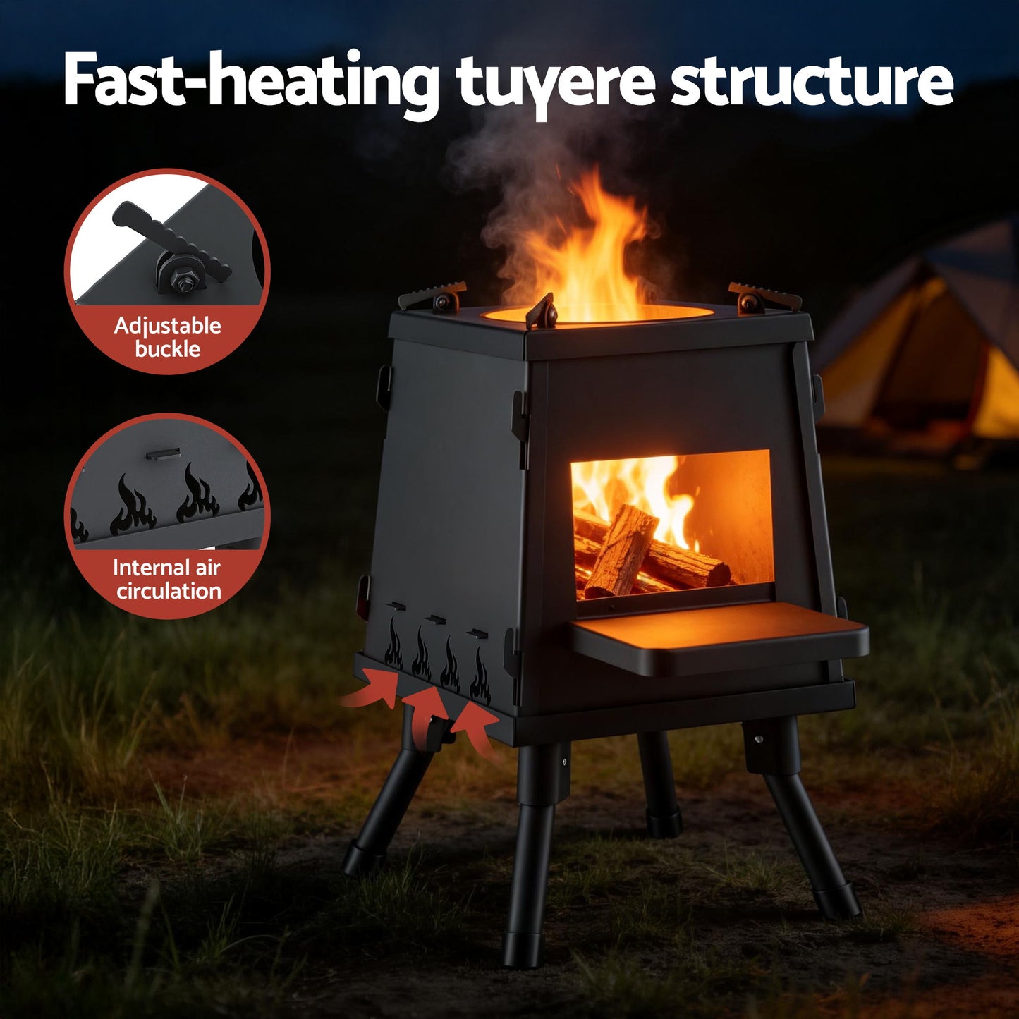 Portable Fire Pit BBQ Stove