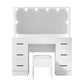 Grace Dressing Table Set with Makeup Mirror - White