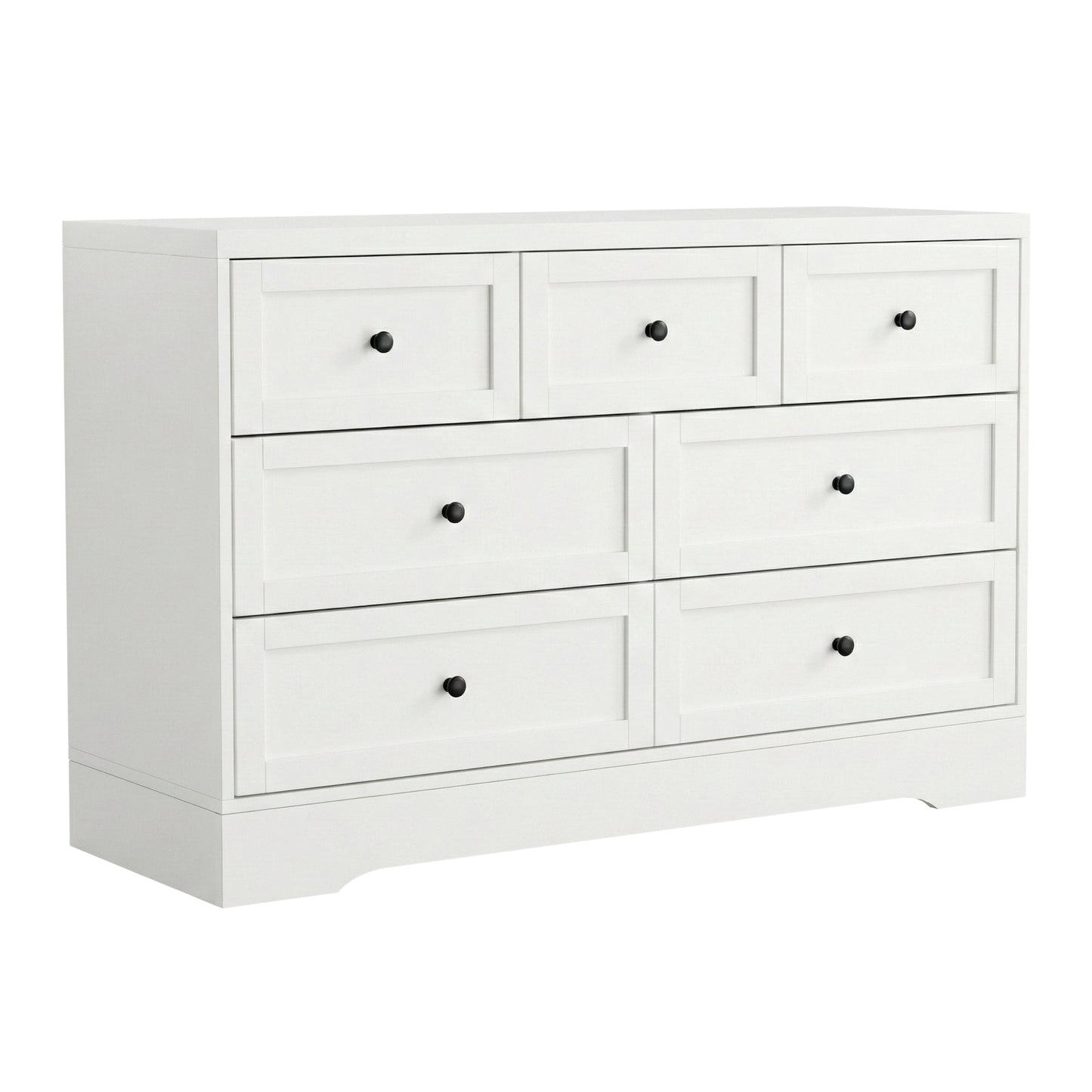 Ivory 7 Drawer Bedroom Dresser – White