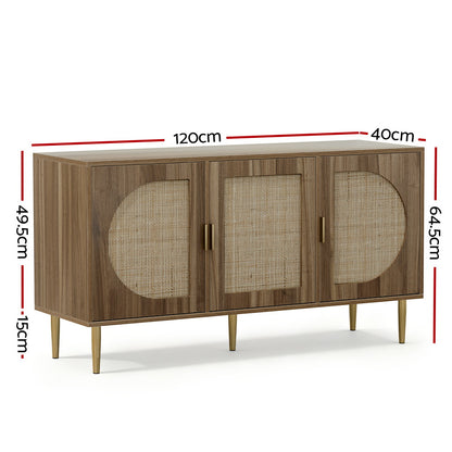 Anya Rattan Buffet Sideboard – Natural Oak