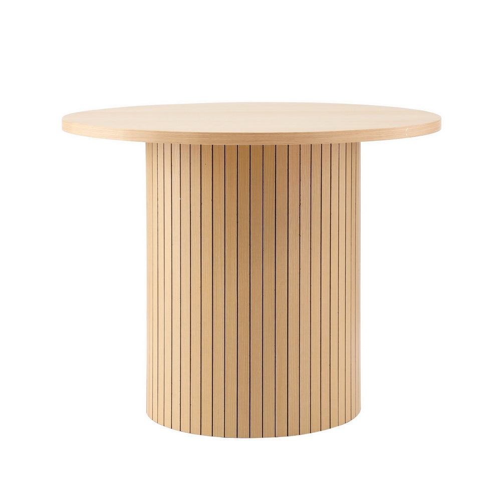 Raven Round Fluted Coffee / Side Table - Natural