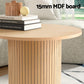 Raven Round Fluted Coffee / Side Table - Natural