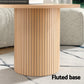 Raven Round Fluted Coffee / Side Table - Natural