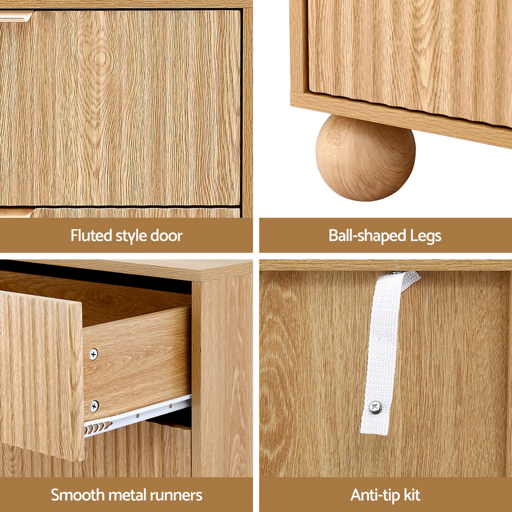 Tova 6 Drawer Dresser - Natural Pine