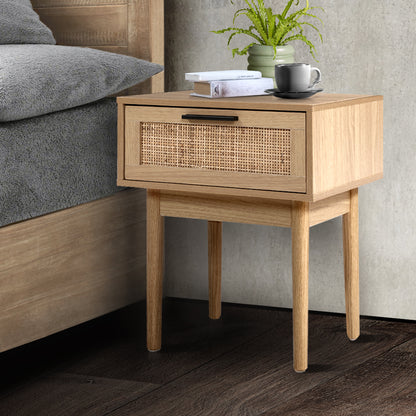 Rattan Bedside Table - Natural – premium furniture by Interior Ave