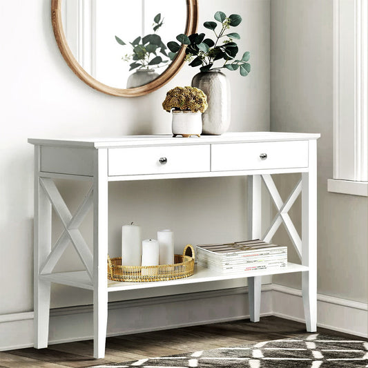 Sorrento Hamptons Long Island Console Table 2 Drawers