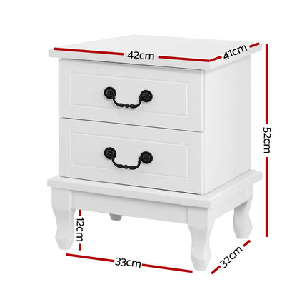 Opal Bedside Table - White