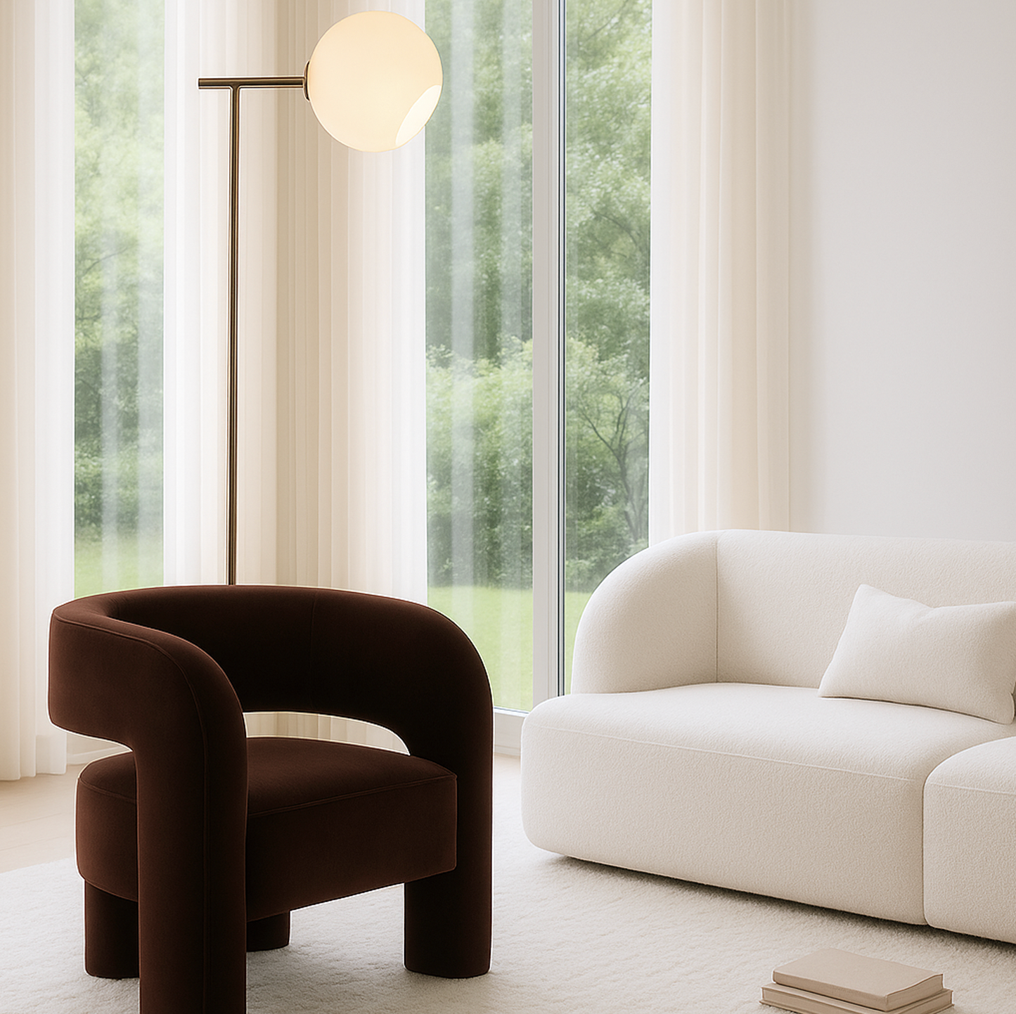 Gable Floor Lamp - Marble