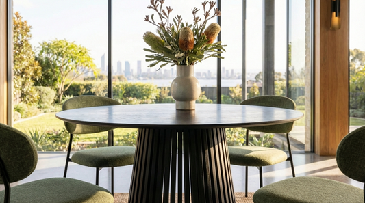 Haven Silhouette Dining Table - 110cm - Black – premium furniture by Interior Ave