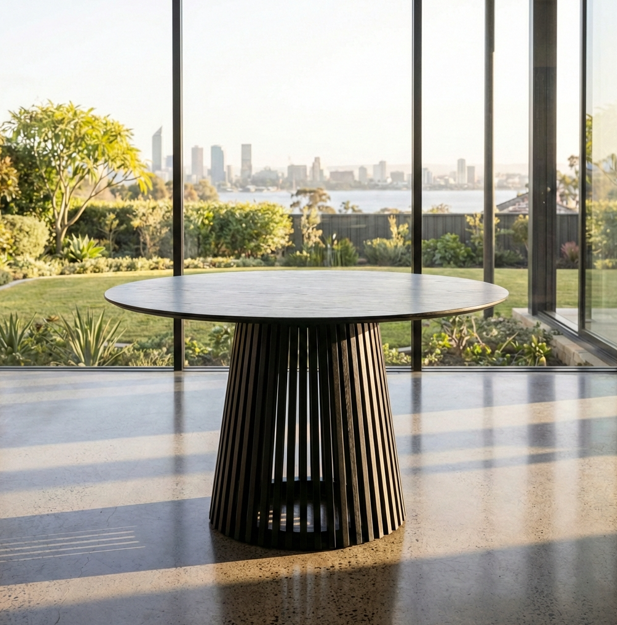 Haven Silhouette Dining Table - 110cm - Black – premium furniture by Interior Ave