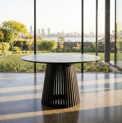 Haven Silhouette Dining Table - 110cm - Black – premium furniture by Interior Ave