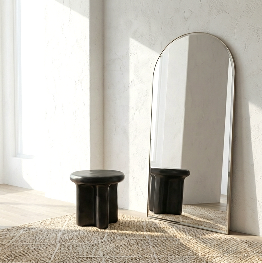 Halo Arched Floor Length Mirror – Gold | Signature Series