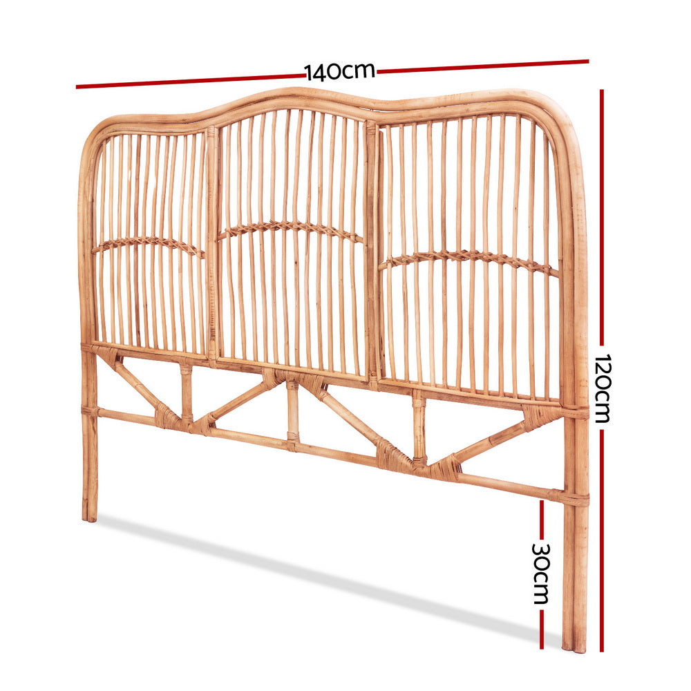Harlowe Bed Headboard Rattan - Double