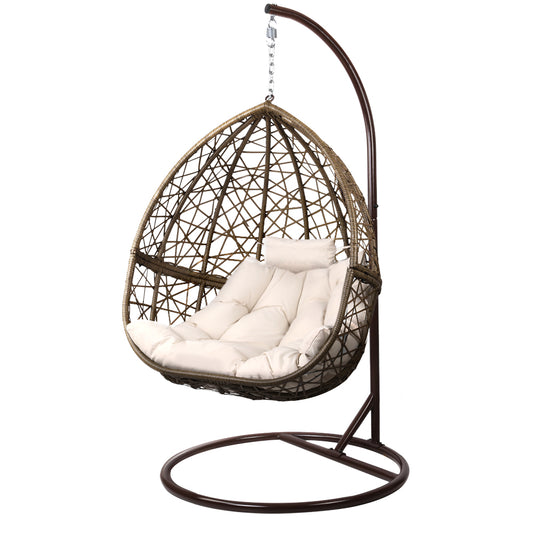 Egg Swing Chair Wicker Rattan - Latte