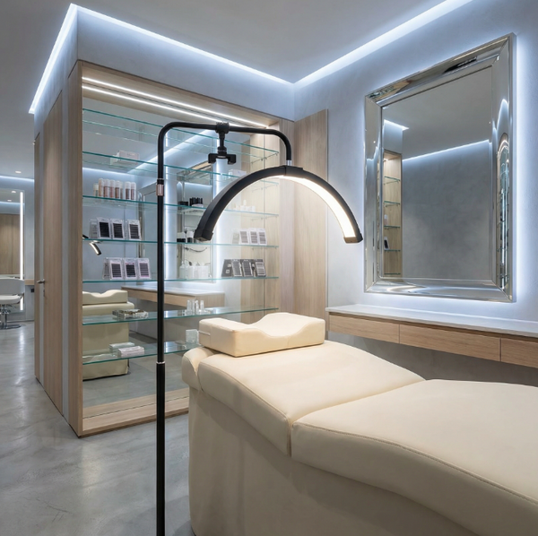 LED Beauty Light Half Moon Light for Salon Spa Studio - Black