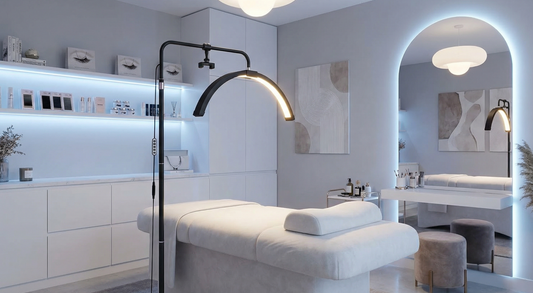 LED Beauty Light Half Moon Light for Salon Spa Studio - Black | Salon Equipment by Interior Ave