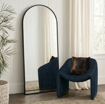 Halo Arched Floor Length Mirror – Black | Signature Series