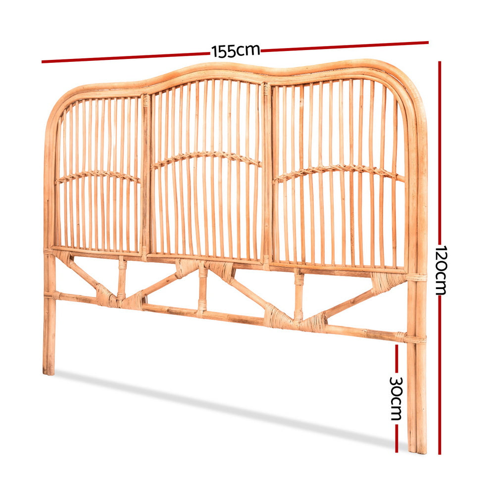 Harlowe Bed Headboard Rattan - Queen