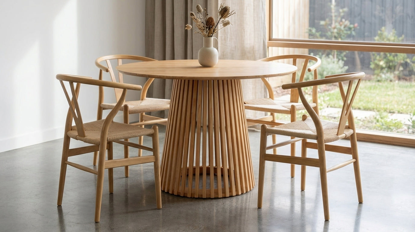 Haven Silhouette Dining Table - 110cm - Natural – premium furniture by Interior Ave