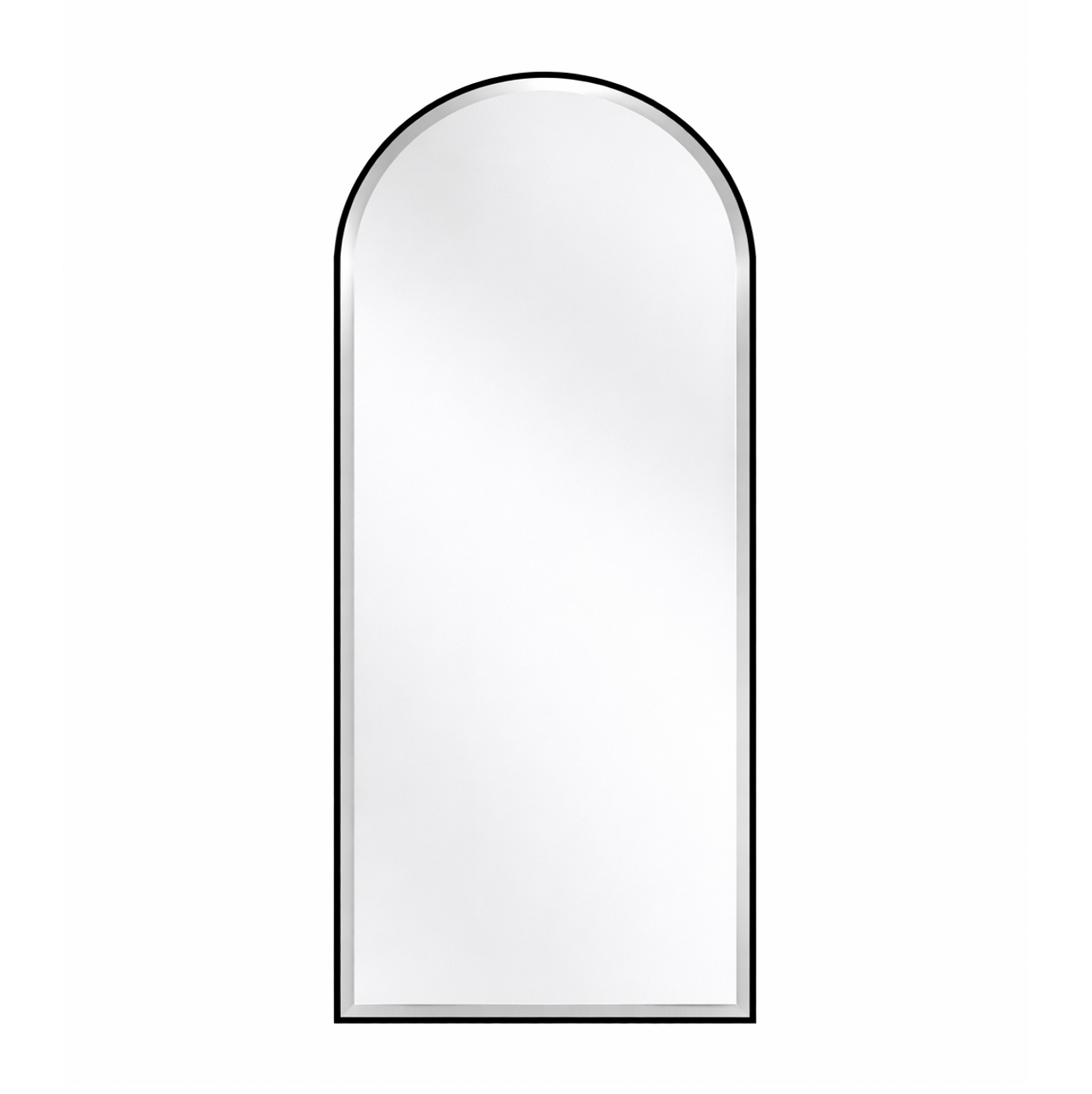 Halo Arched Floor Length Mirror – Black | Statement Mirror by Interior Ave