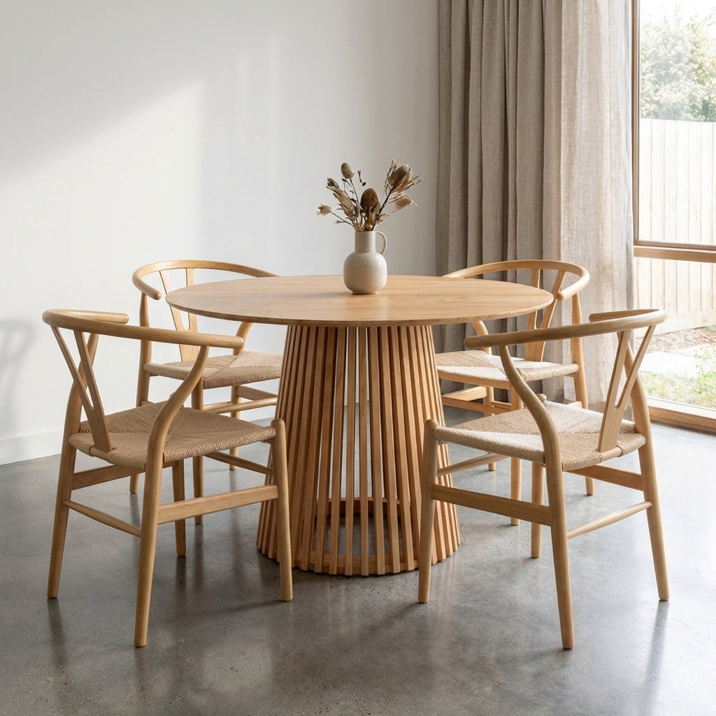 Haven Silhouette Dining Table - 110cm - Natural – premium furniture by Interior Ave
