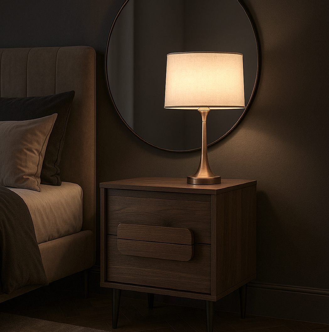 Henne Bedside Table - Walnut