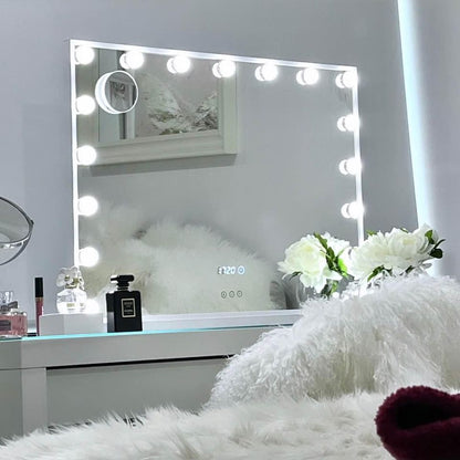 Hollywood Lux Framed LED Makeup Mirror - XL – Designer mirror by Interior Ave