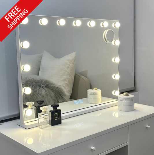 Hollywood Lux LED Makeup Mirror - Bluetooth - XL – Designer mirror by Interior Ave