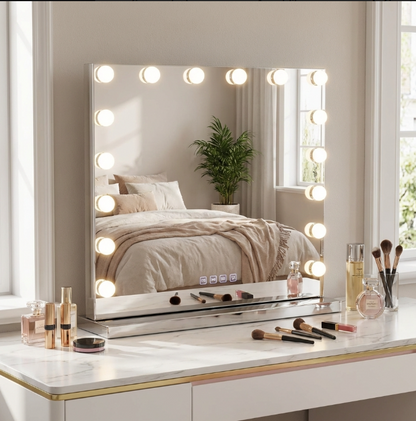 Hollywood Glam LED Makeup Mirror - Bluetooth - Small – Designer mirror by Interior Ave
