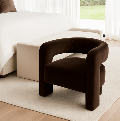 Portia Arm Chair Espresso Velvet