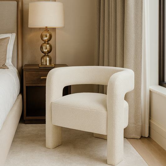 Portia Arm Chair - Off White