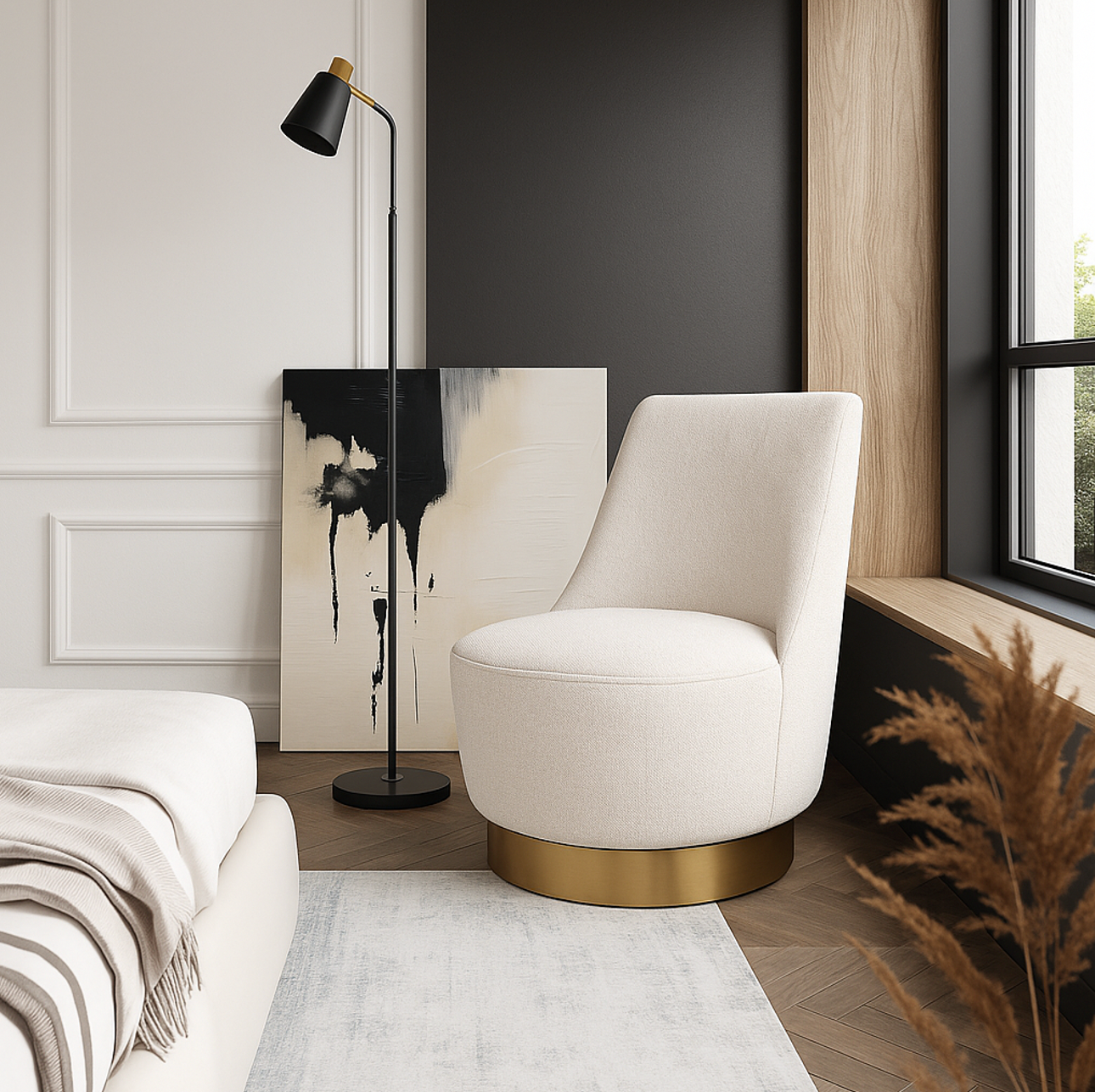 Judo Floor Lamp LED Light Stand - Black